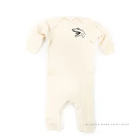 Dinosaur Head - Pocket - One Piece Baby Sleeper