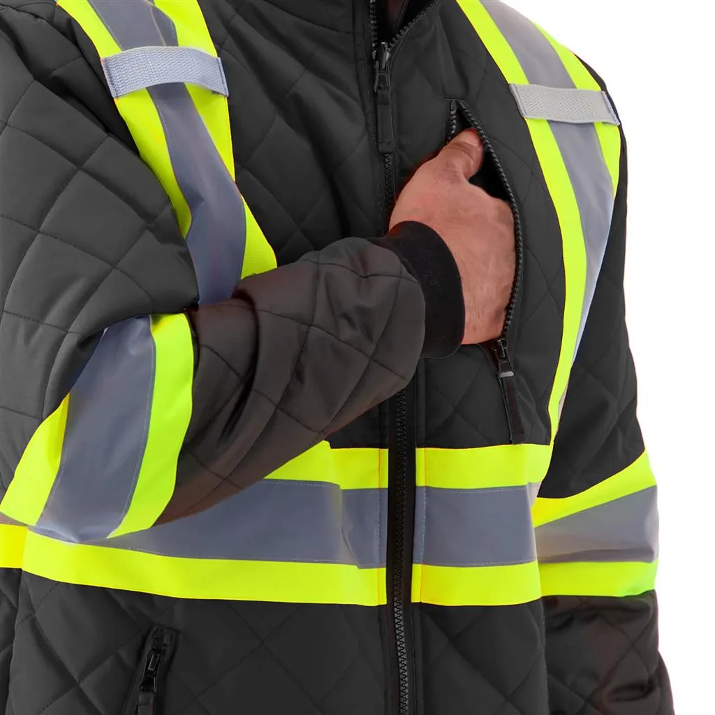 DURADRIVE 31032 HI-VIS LINED FREEZER JACKET - BLACK