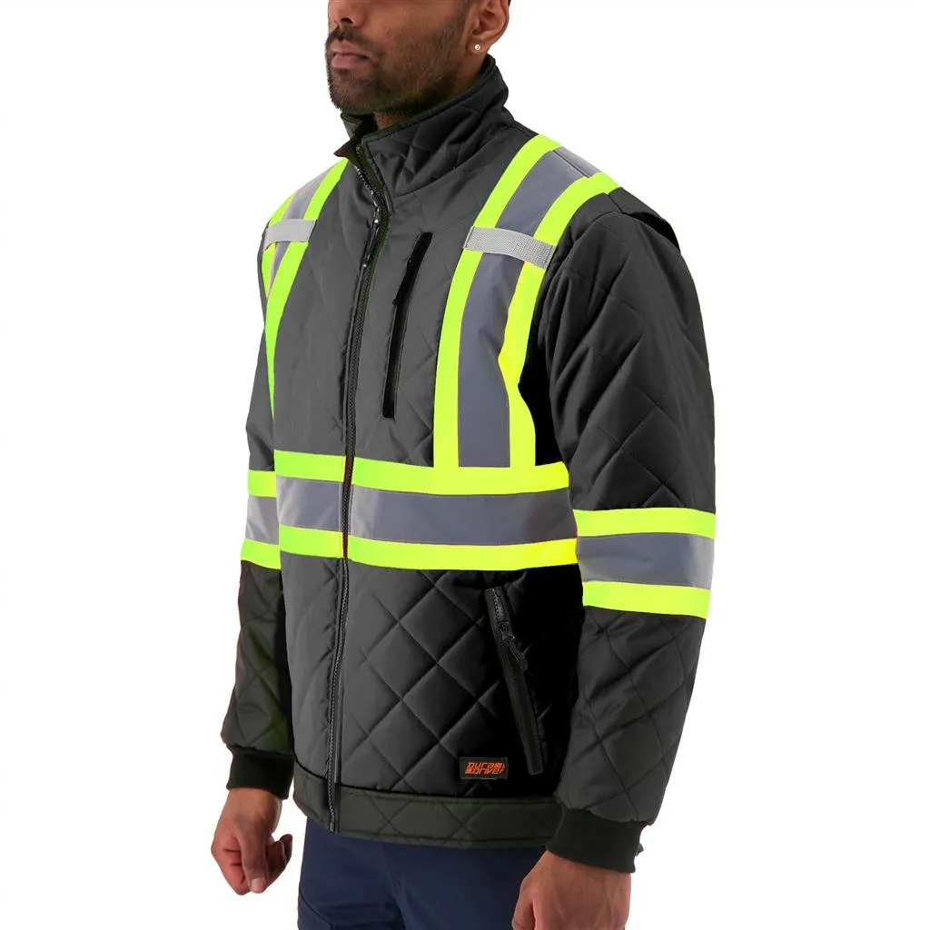 DURADRIVE 31032 HI-VIS LINED FREEZER JACKET - BLACK