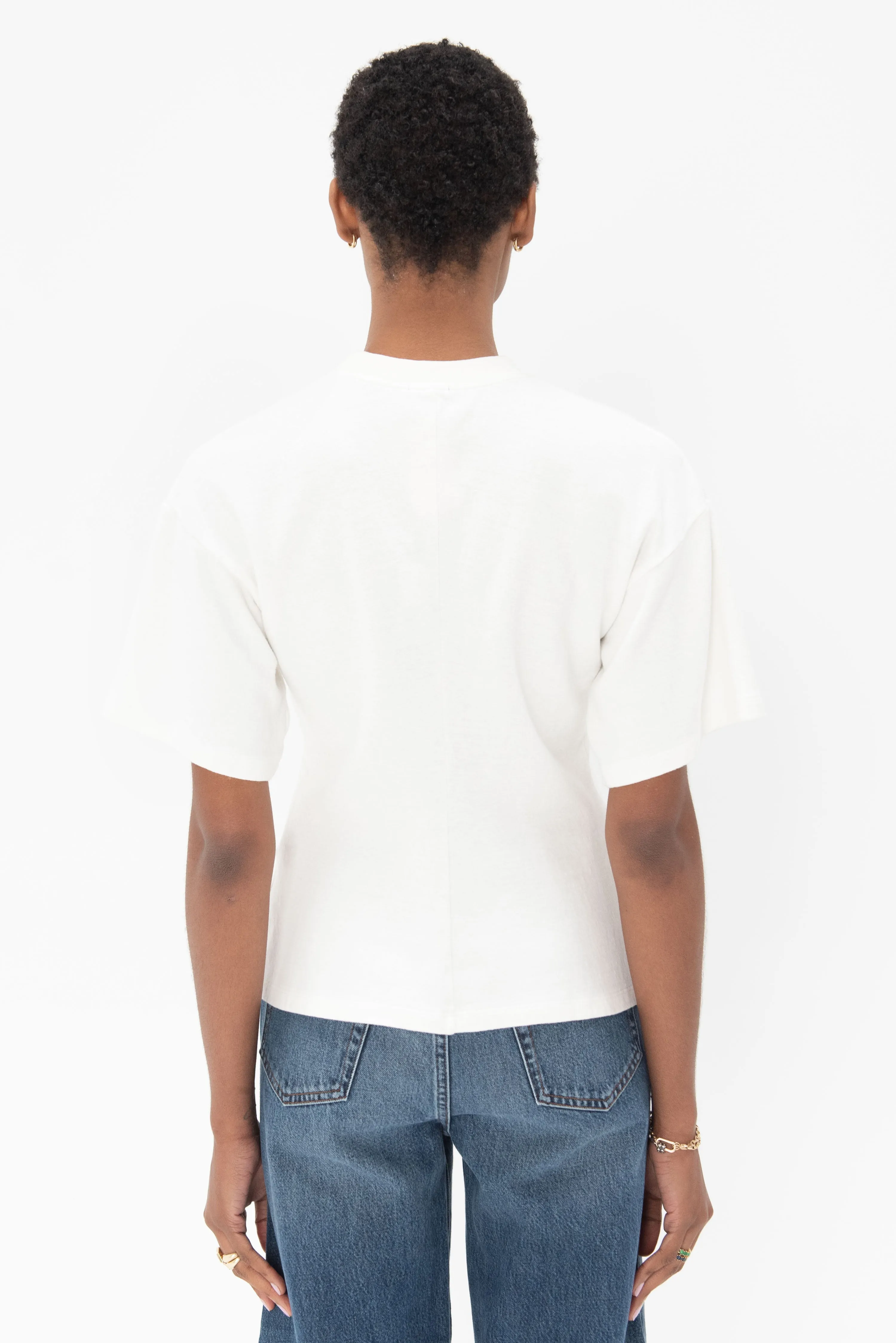 Eco Cotton Waisted T-Shirt, White