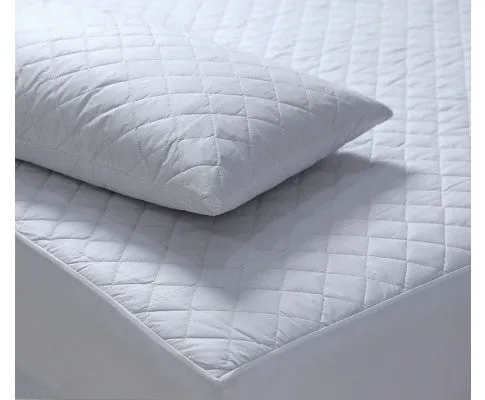 Elan Linen 100% Cotton Quilted Fully Fitted 50cm Deep Waterproof Mattress Protector