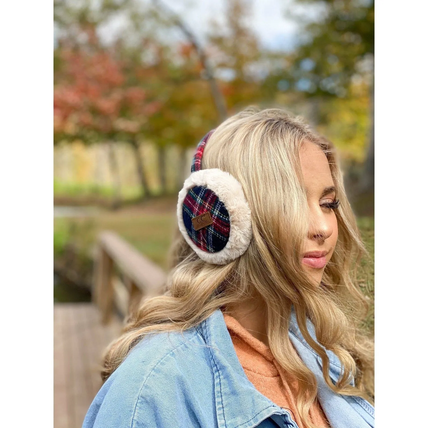 EM2339 Plaid Pattern Earmuffs