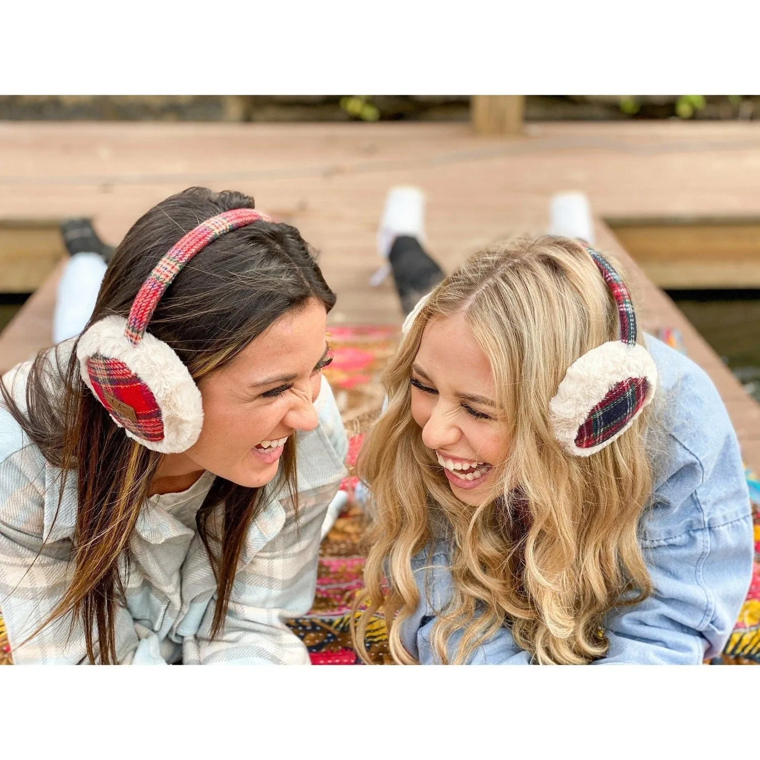 EM2339 Plaid Pattern Earmuffs