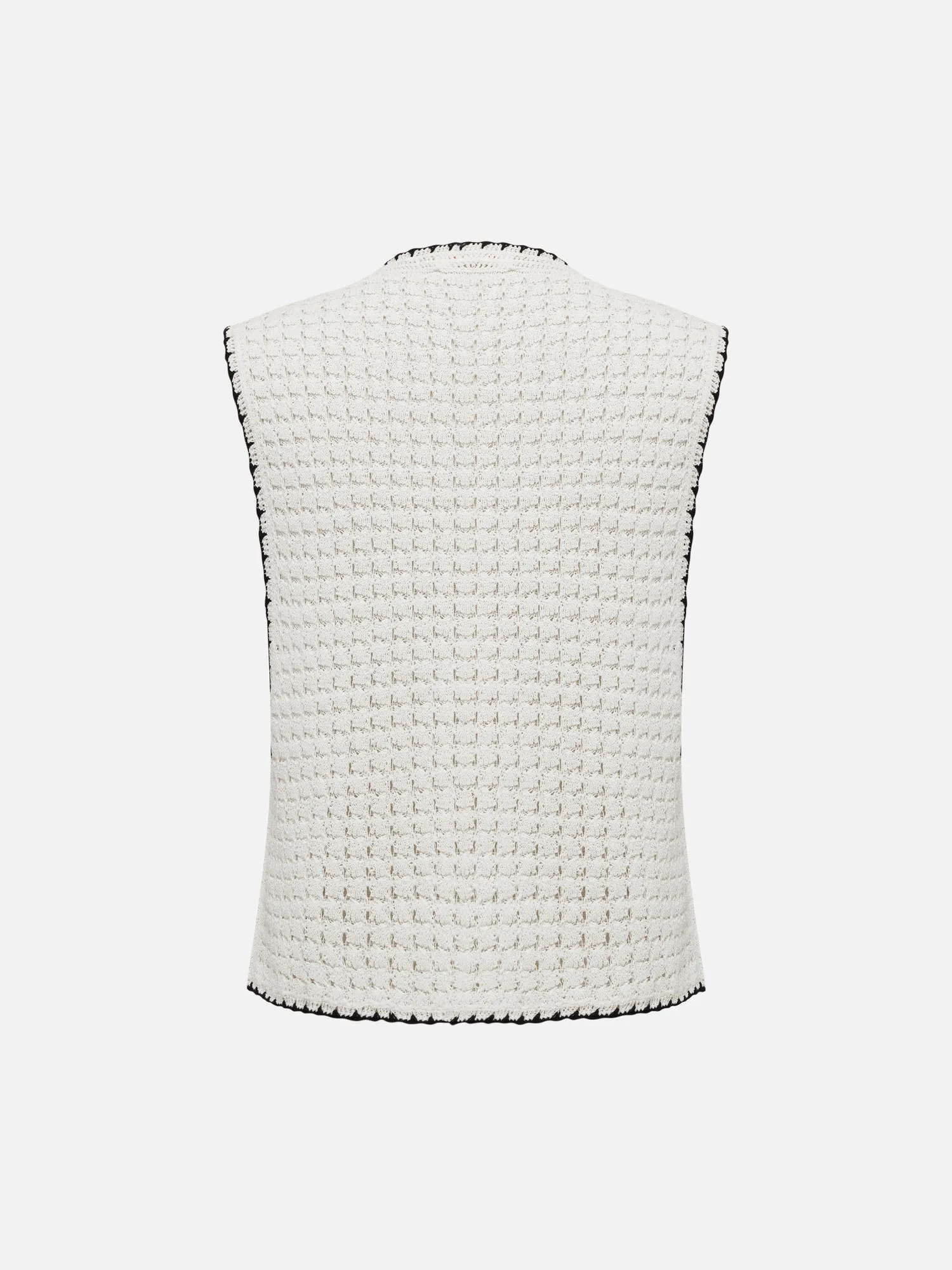 EP YAYING Short Hollow Knitted Vest