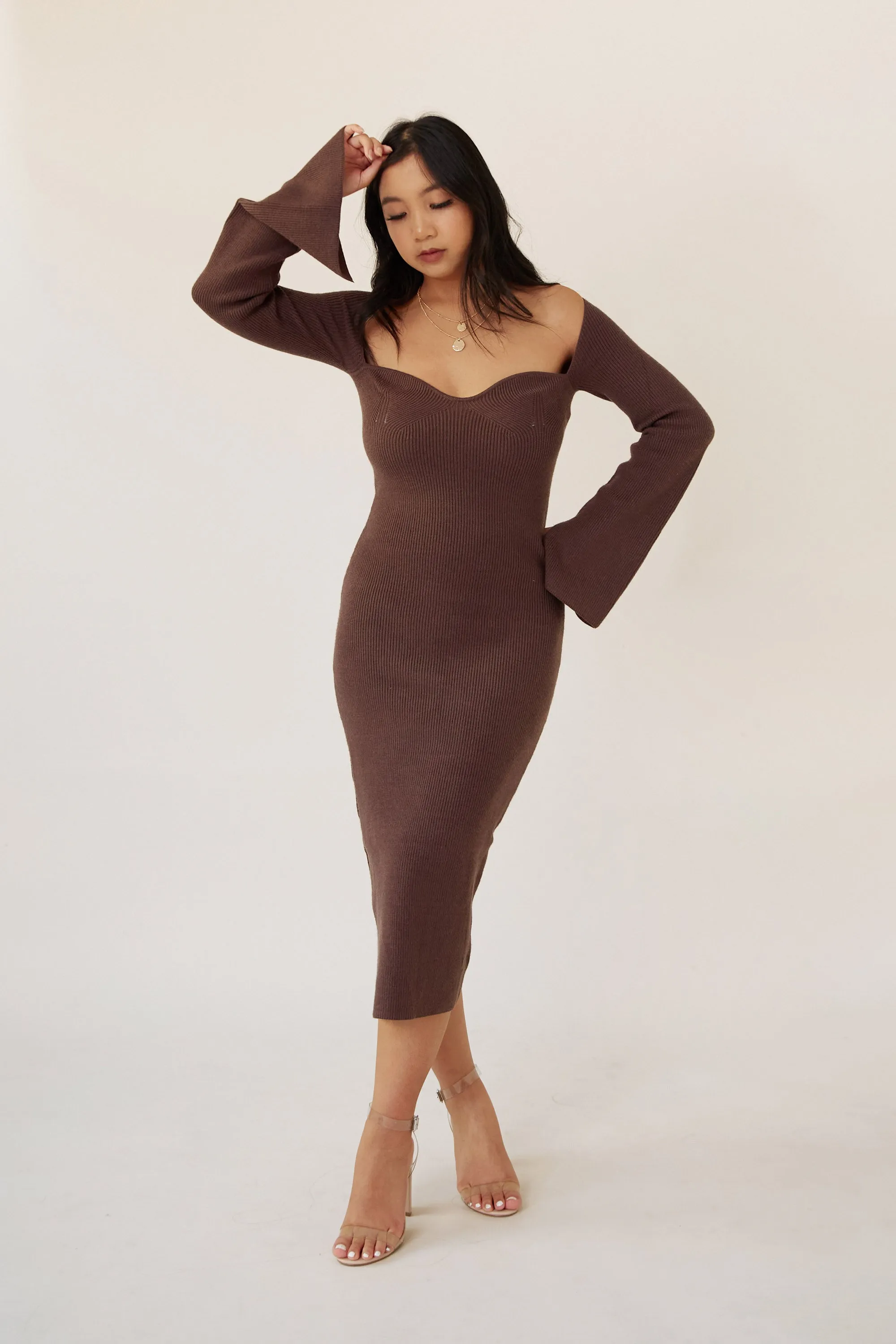 Espresso Martini Knit Dress - Brown