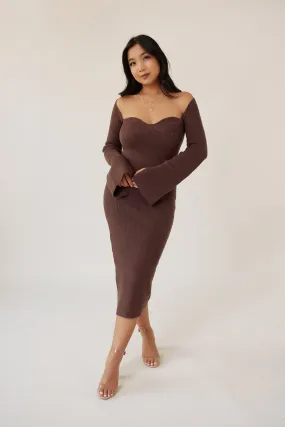 Espresso Martini Knit Dress - Brown