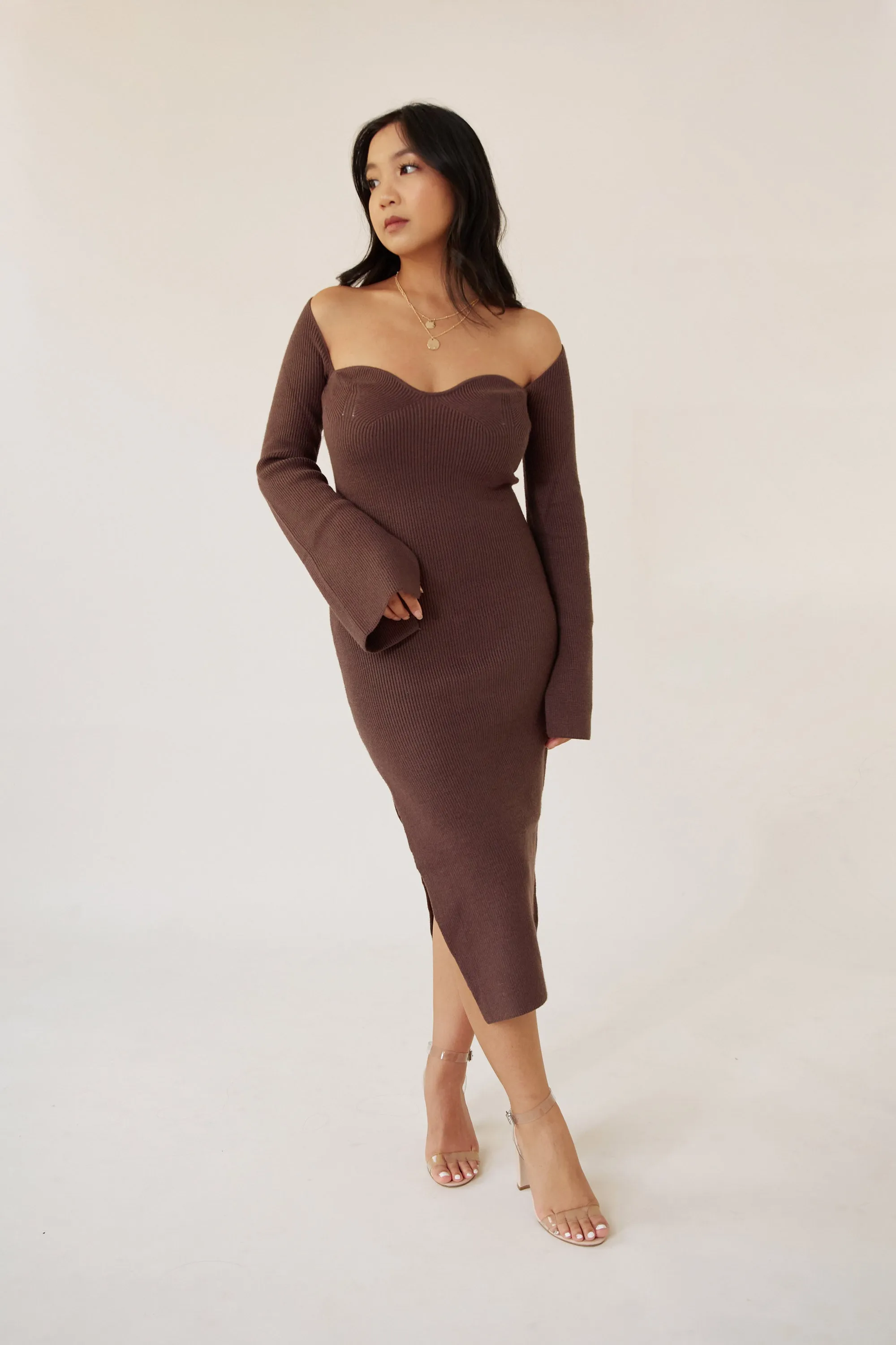 Espresso Martini Knit Dress - Brown