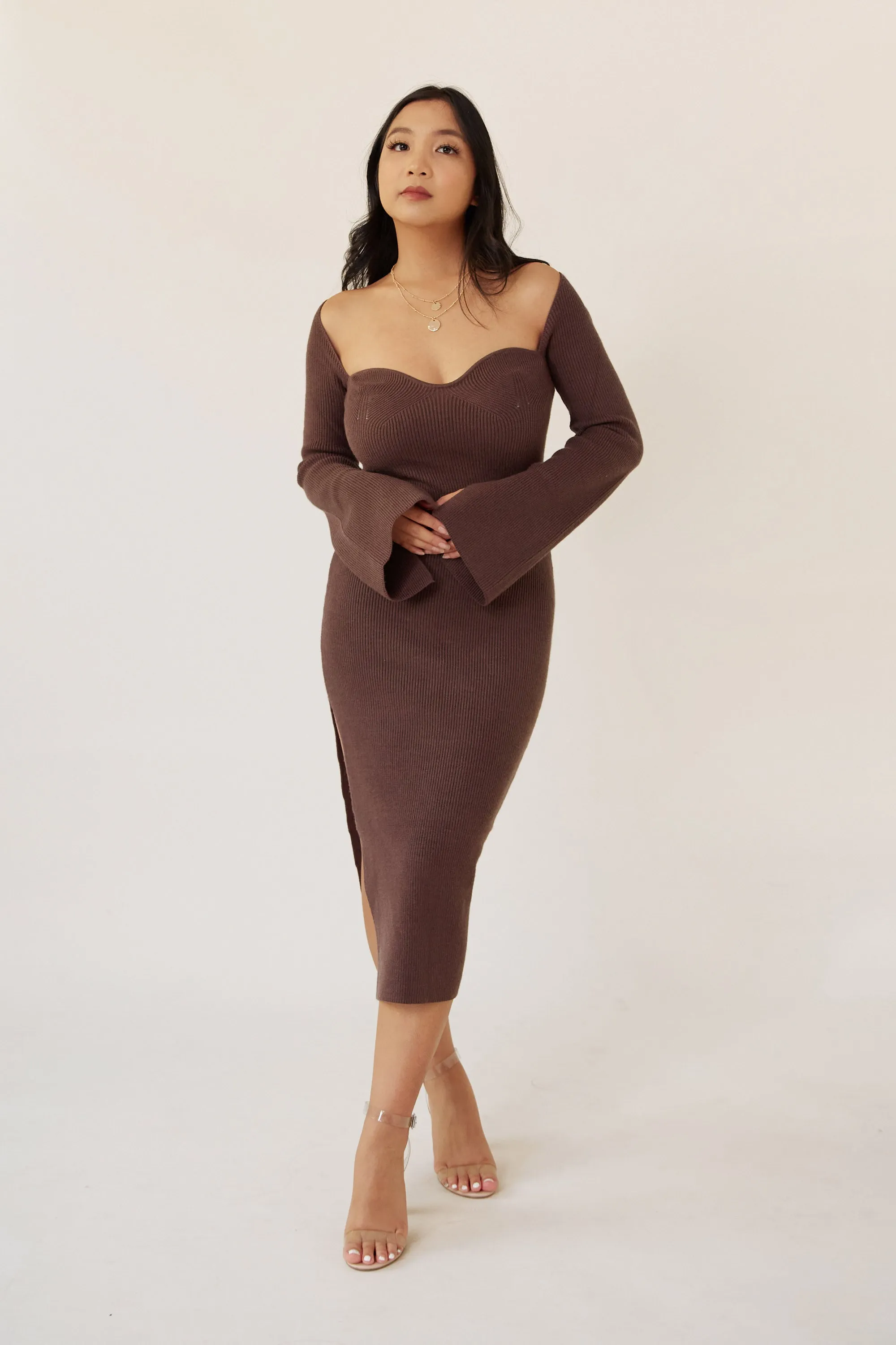 Espresso Martini Knit Dress - Brown