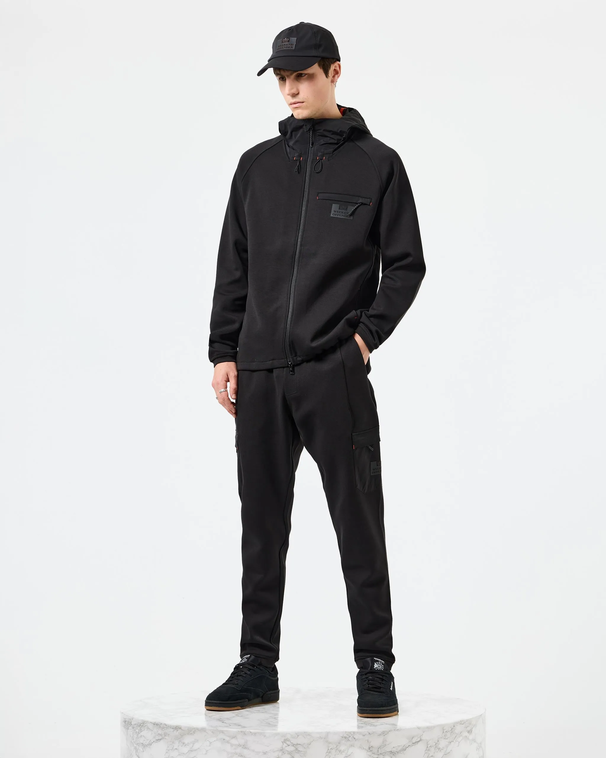 Estefano Cargo Jogger Pants Black