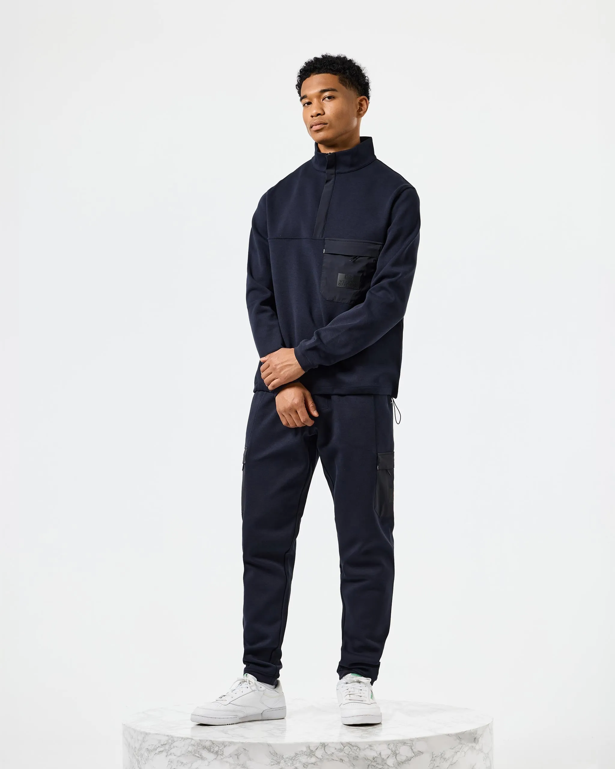 Estefano Cargo Jogger Pants Navy