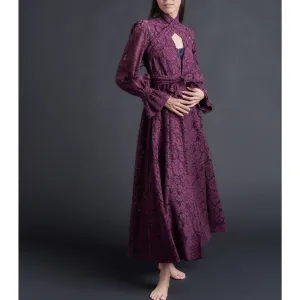 Faye Duster Dress in Garnet Corded Lace