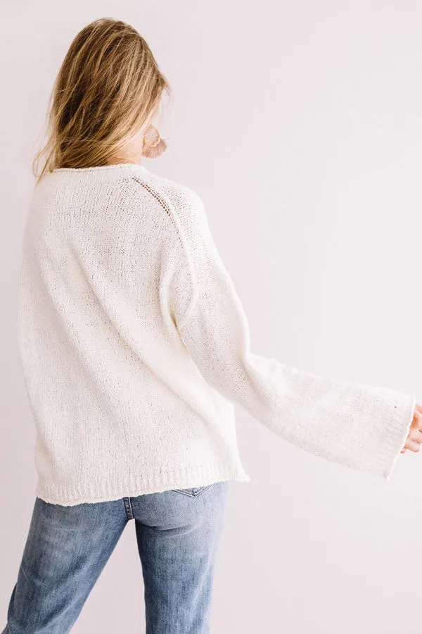 Fireside Feelings Knit Sweater In Ivory