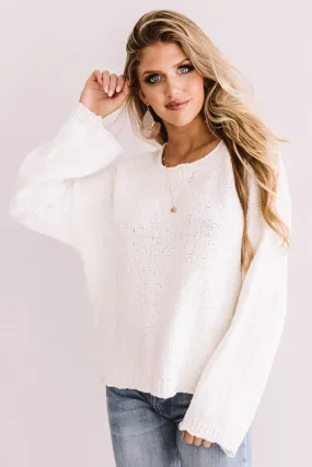 Fireside Feelings Knit Sweater In Ivory