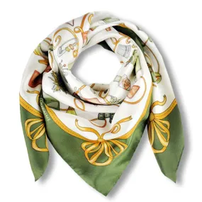 FRENCH SILK SCARF - ACCESSORIES - Green - 36x36"