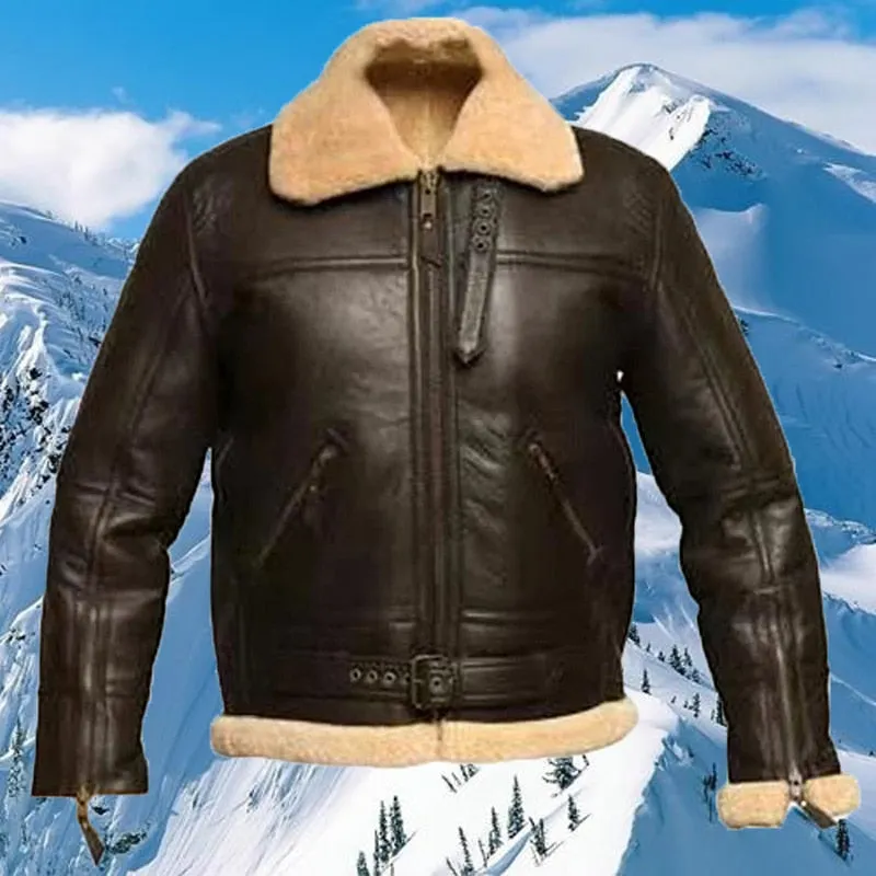 Funki Buys | Jackets | Men's Warm Faux Fur and Leather Jacket