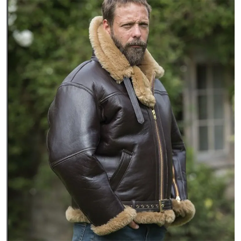 Funki Buys | Jackets | Men's Warm Faux Fur and Leather Jacket