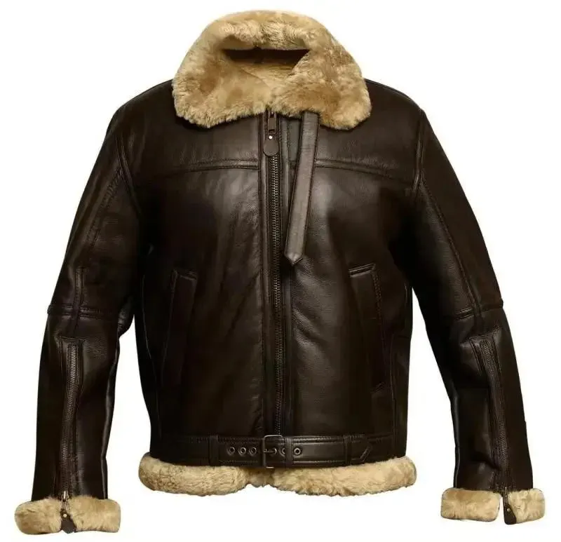 Funki Buys | Jackets | Men's Warm Faux Fur and Leather Jacket