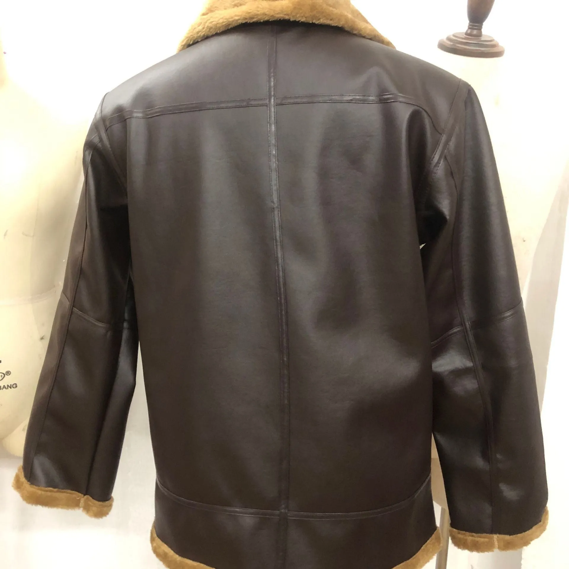 Funki Buys | Jackets | Men's Warm Faux Fur and Leather Jacket