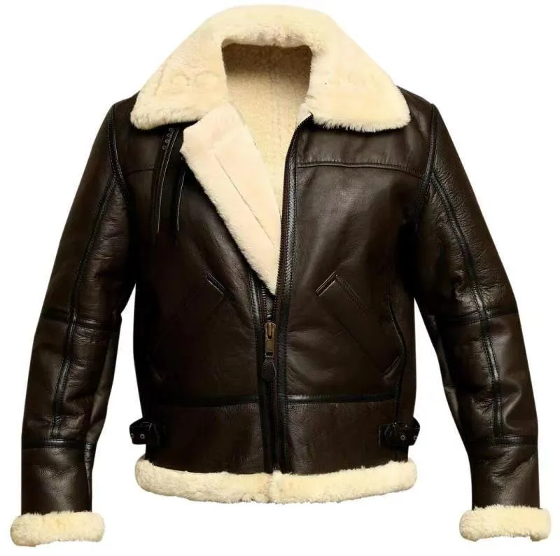 Funki Buys | Jackets | Men's Warm Faux Fur and Leather Jacket