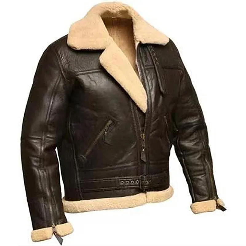 Funki Buys | Jackets | Men's Warm Faux Fur and Leather Jacket