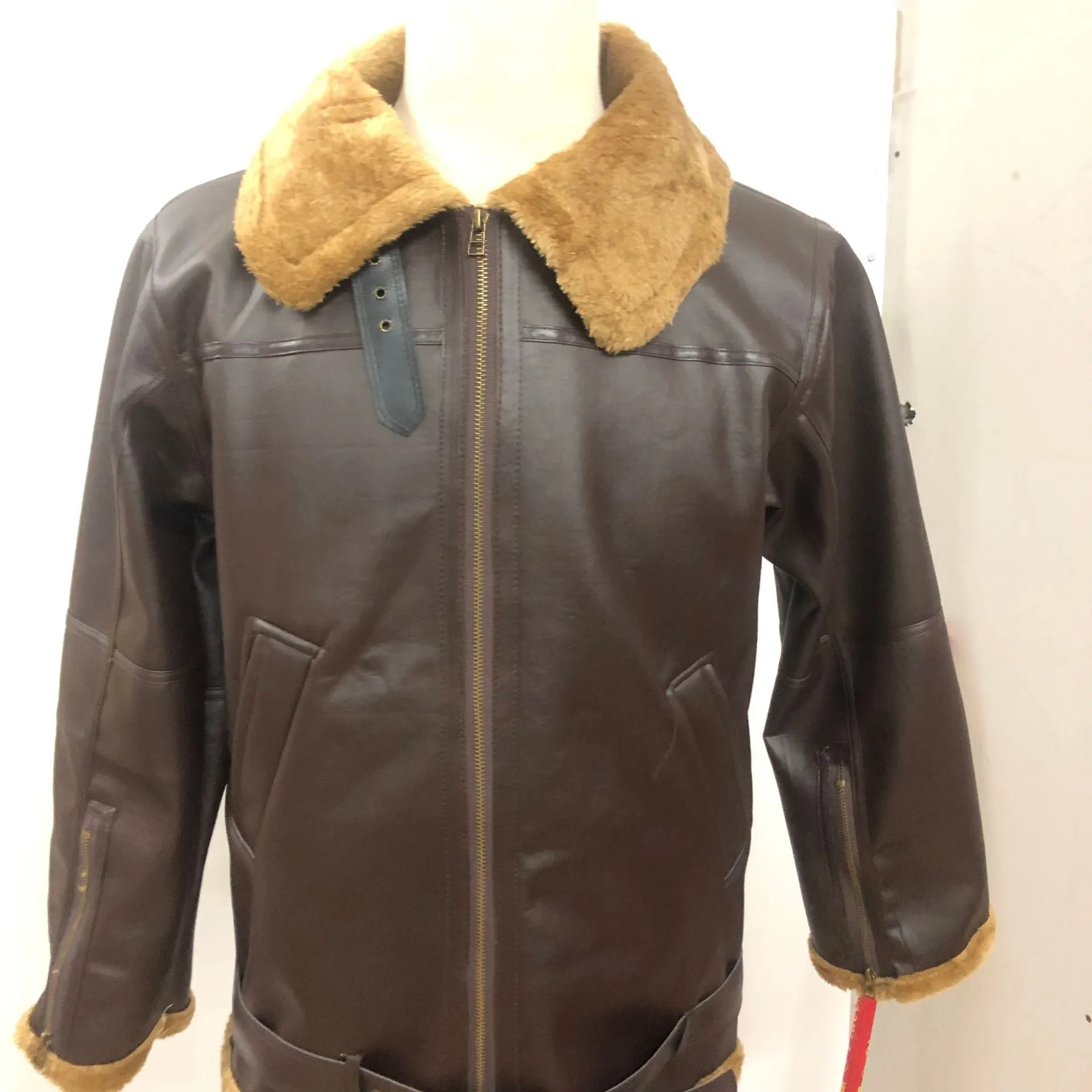 Funki Buys | Jackets | Men's Warm Faux Fur and Leather Jacket