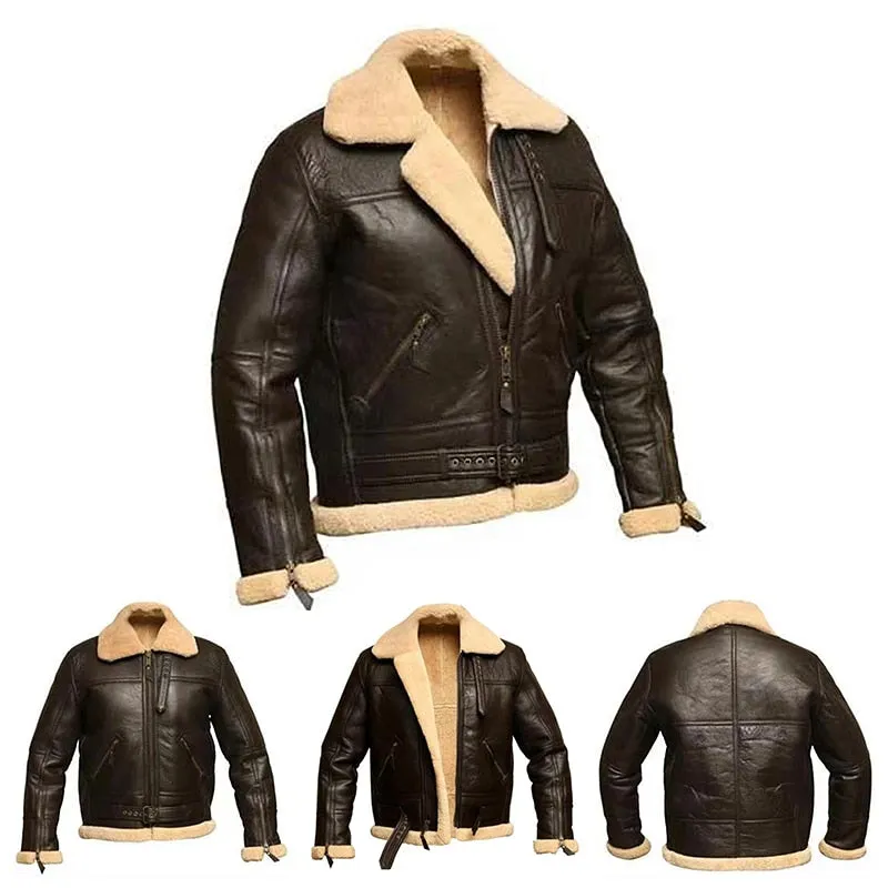 Funki Buys | Jackets | Men's Warm Faux Fur and Leather Jacket