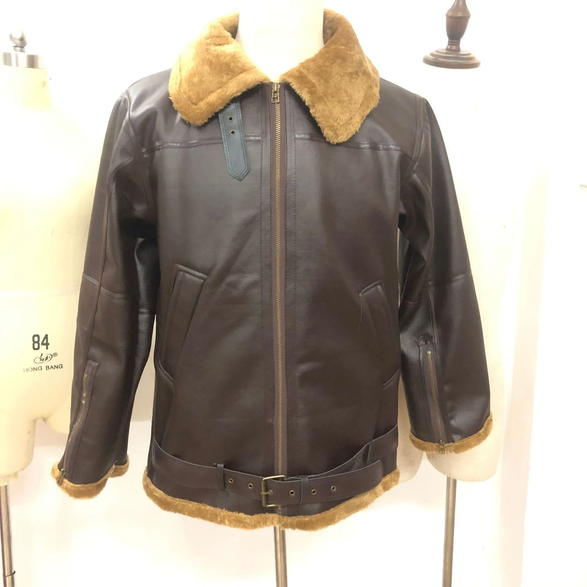 Funki Buys | Jackets | Men's Warm Faux Fur and Leather Jacket