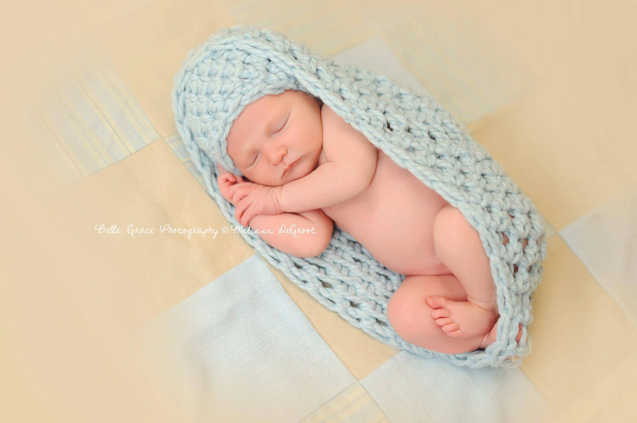 Glacier Blue Baby Bowl And Hat Set