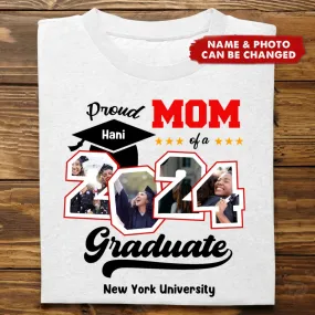 Graduation - Proud Family Of A Class Of 2024 Graduate Senior - Personalized Unisex T-shirt