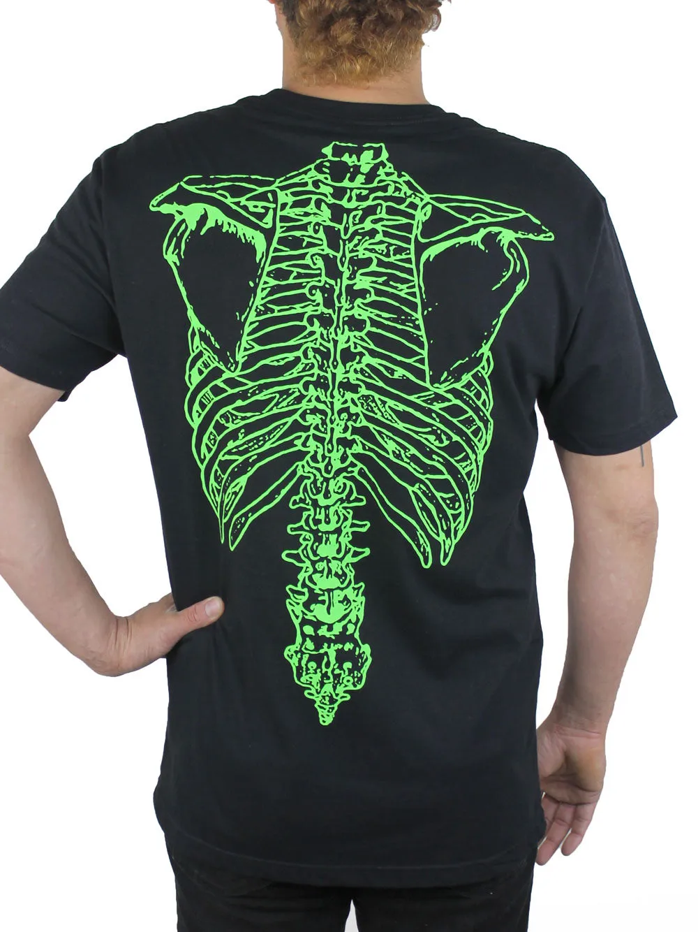 Green Skeleton Shirt - Printed on Front and Back