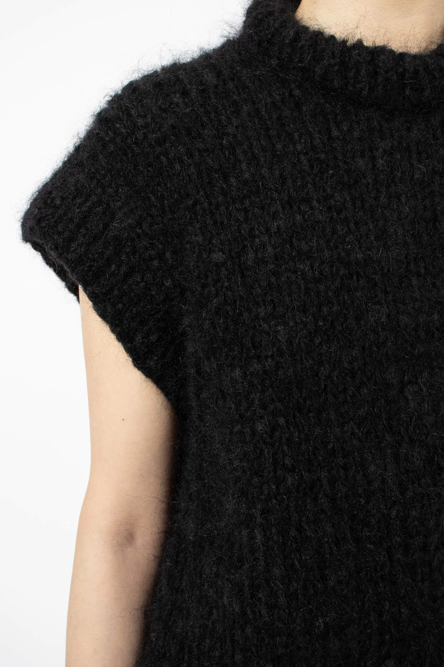 Hand Knitted T-Shirt Black