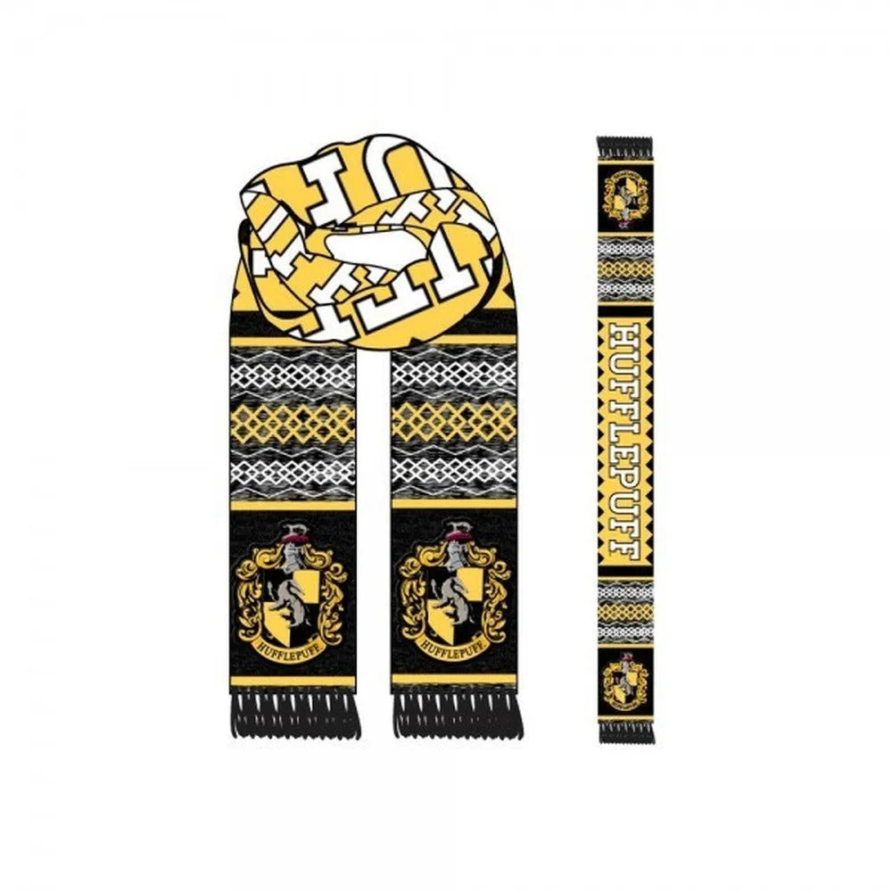 Harry Potter Hufflepuff House Logo Adult Jacquard Knit Scarf