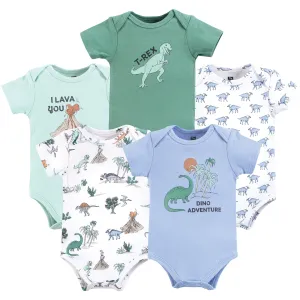 Hudson Baby Cotton Bodysuits, Boy Dino World