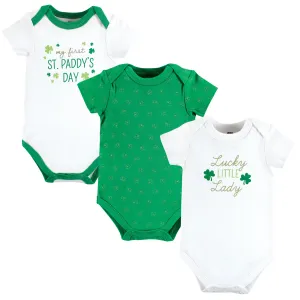 Hudson Baby Cotton Bodysuits, Lucky Lady