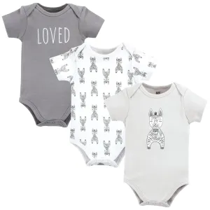 Hudson Baby Cotton Bodysuits, Modern Zebra