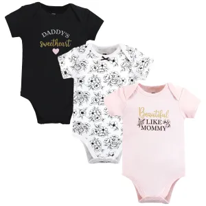 Hudson Baby Cotton Bodysuits, Mom Dad Toile