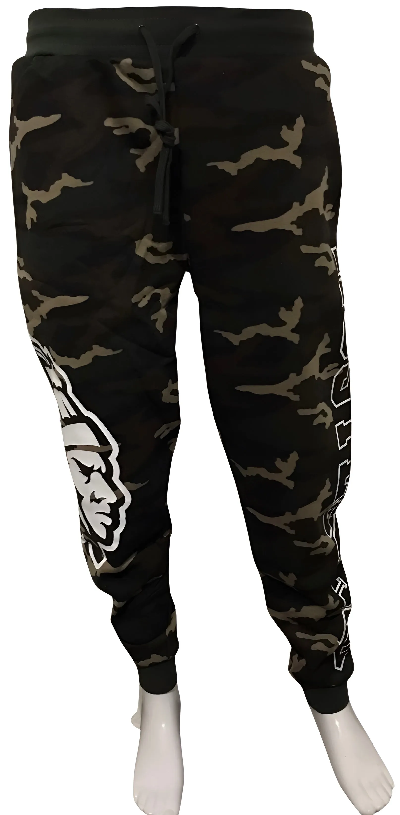 ^HUSTLE GANG^ (CAMOUFLAGE) ~COLLEGIATE~ KNIT JOGGERS SWEATPANTS