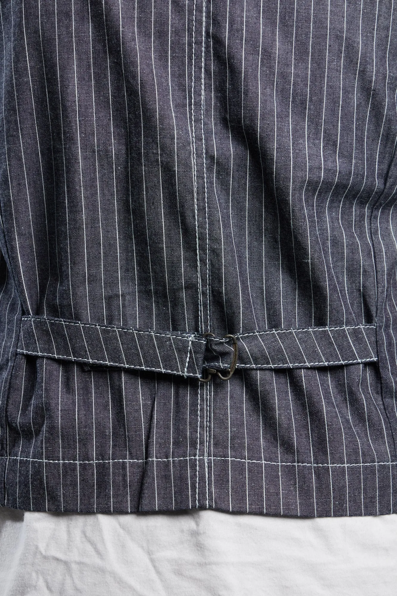 INDIGO VINTAGE STRIPE WORK VEST