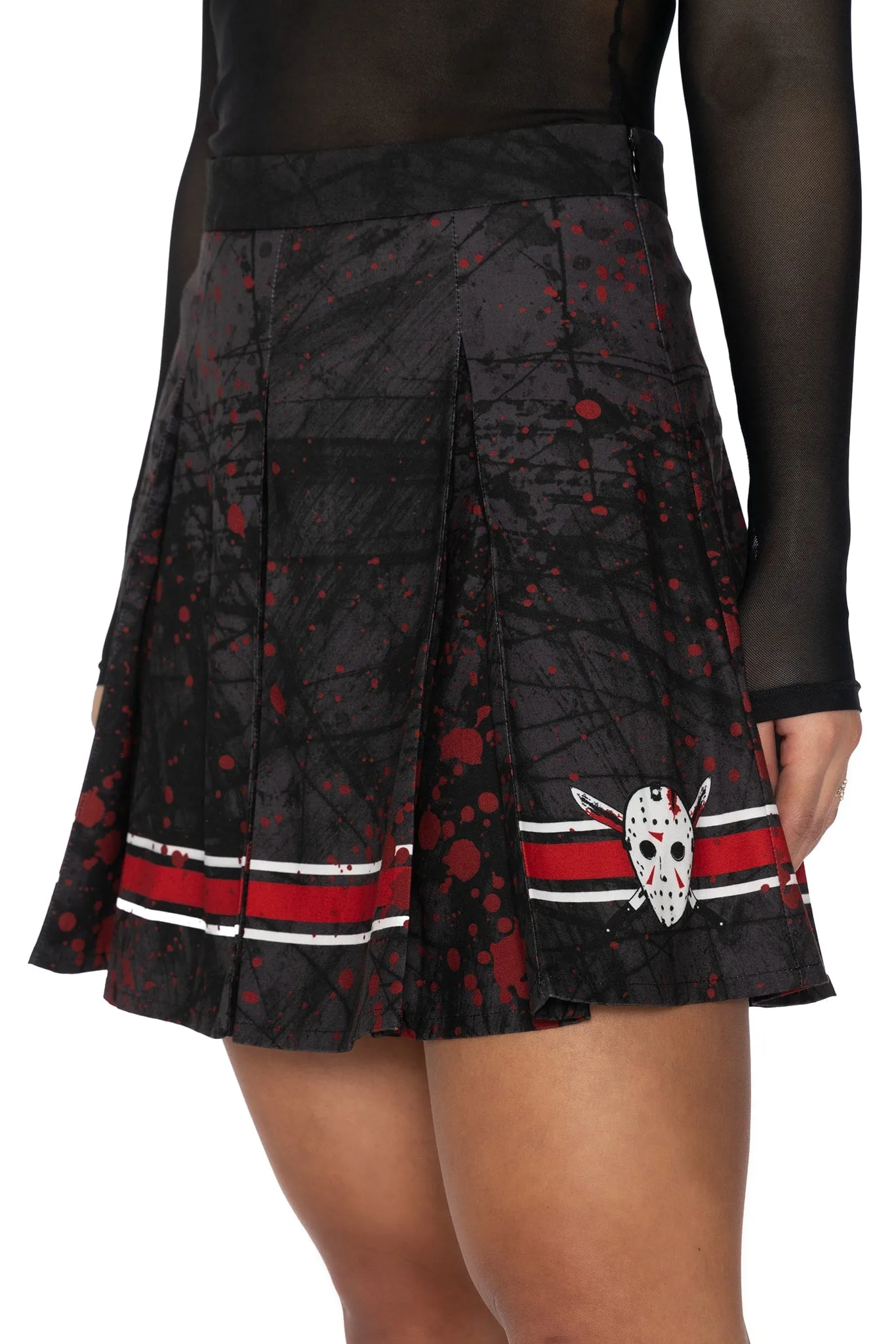 Jason Voorhees Pleat Mini Skirt