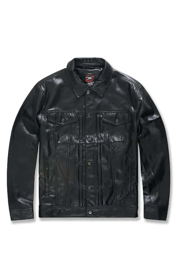 JORDAN CRAIG THRILLER TRUCKER LEATHER JACKET MULTI COLORS