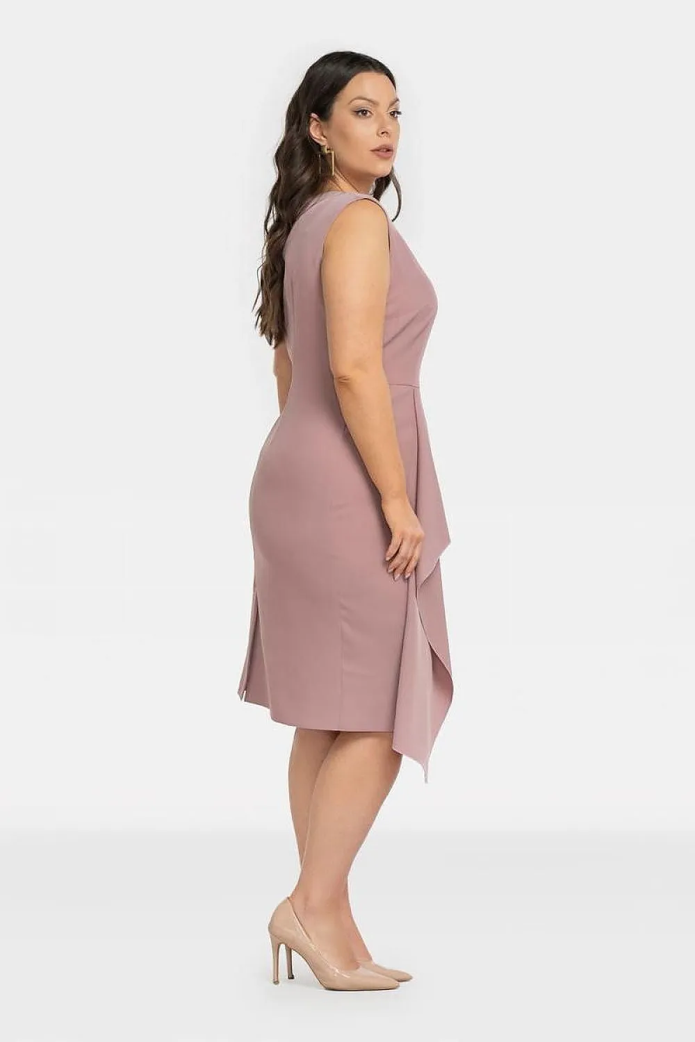 KARKO Elegant Plus size Knee-Length Pencil-Skirt Dress- European Made