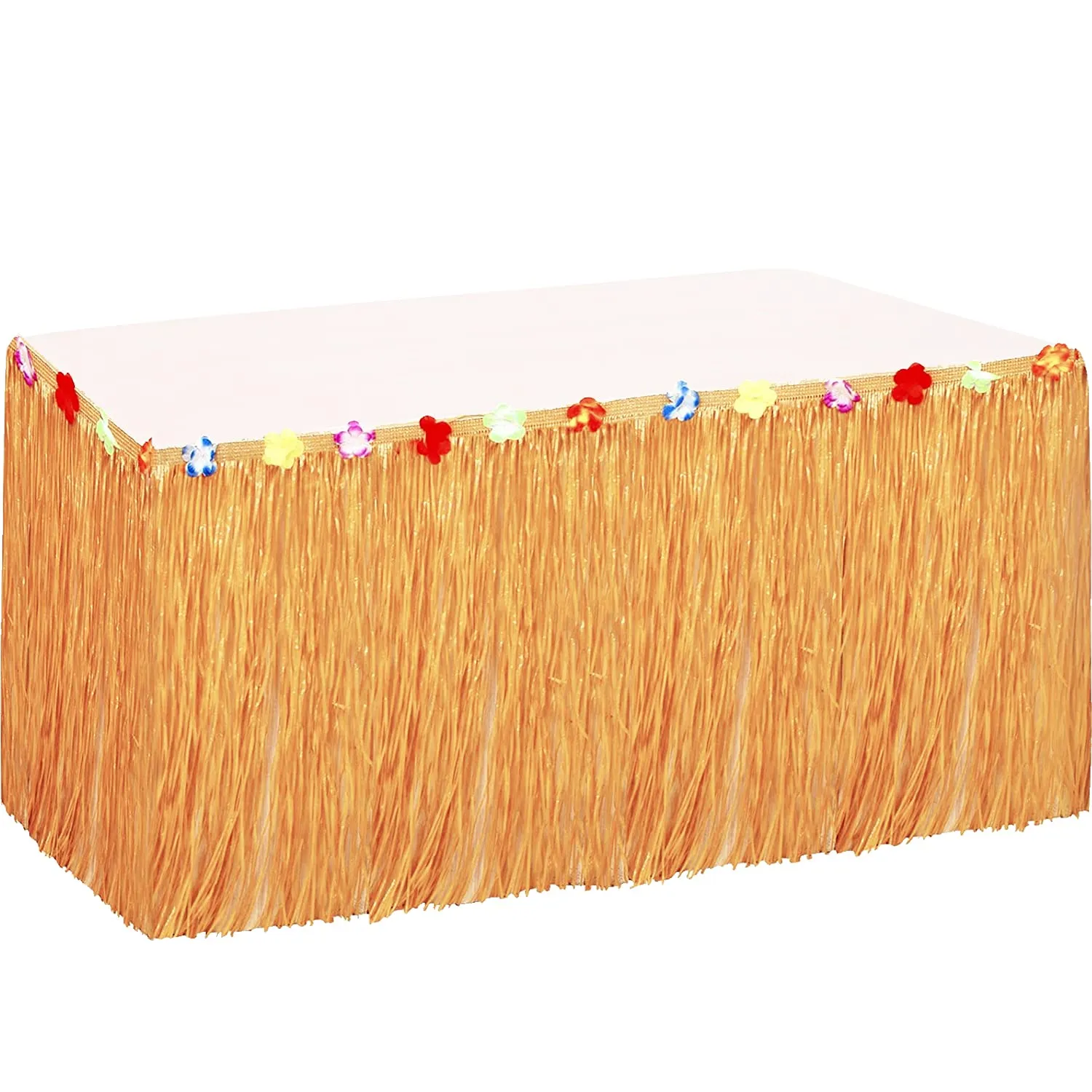 Kicko Luau Hawaiian Grass Table Skirt Decoration - 9 Feet X 29 Inches - Real Hawaiian