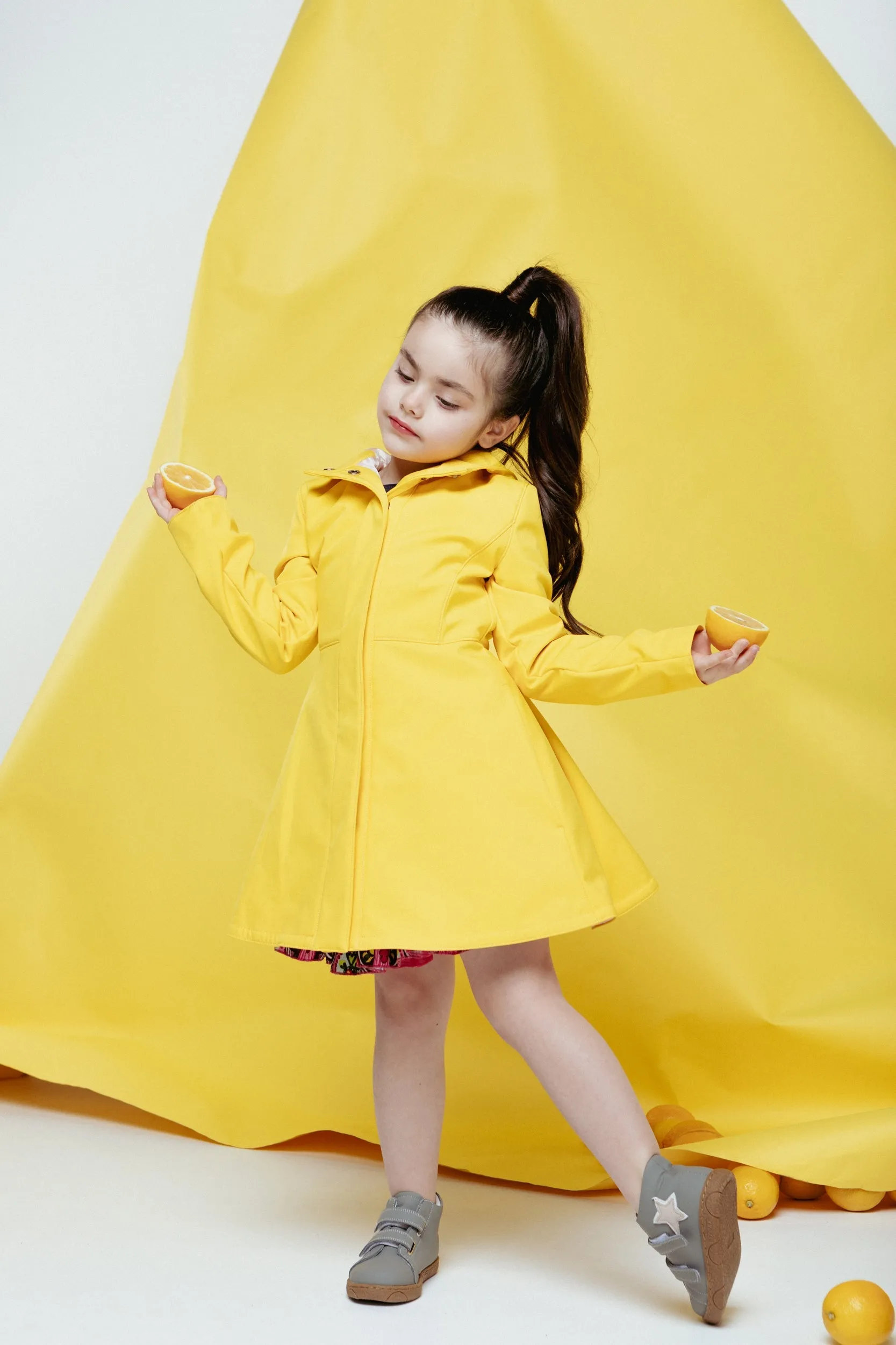 Kids' Yellow Sun Raincoat Yellow