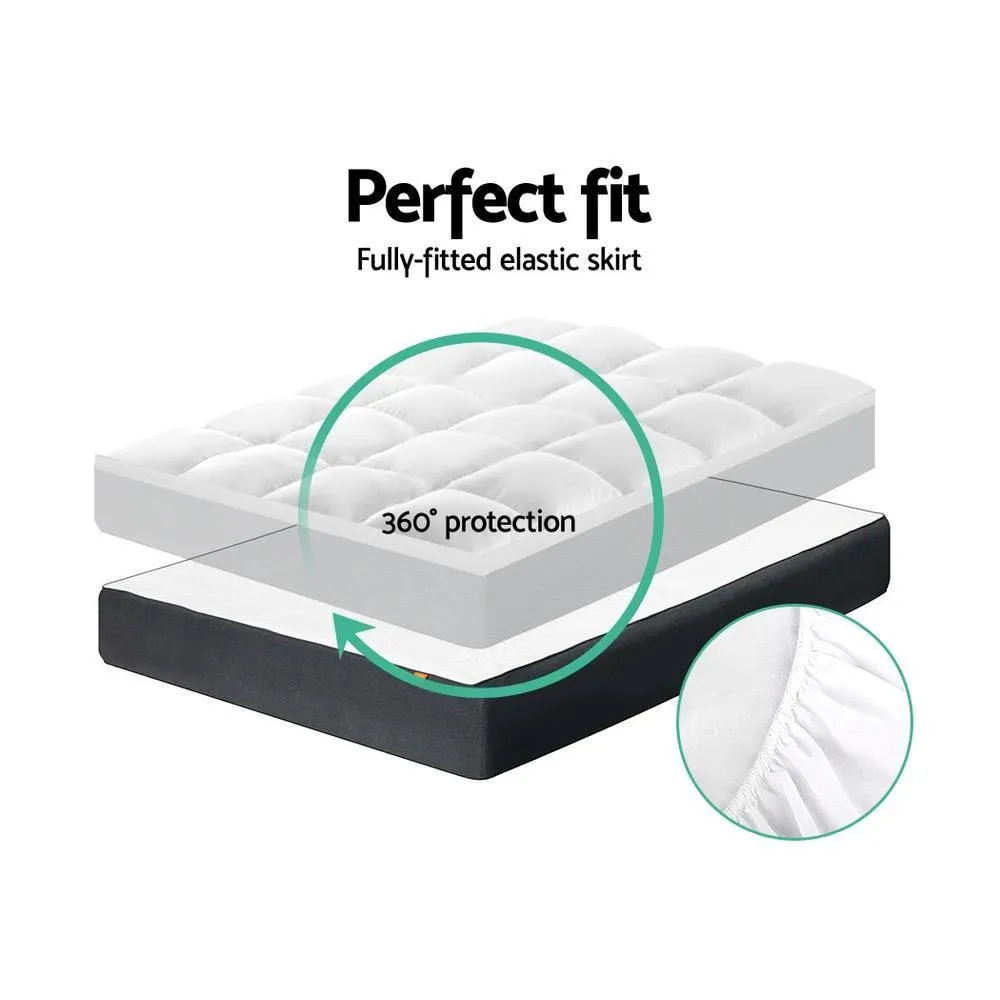 King Premium Package | Altona Bed Charcoal, Algarve Euro Top Mattress (Medium Firm) & Bamboo Mattress Topper!