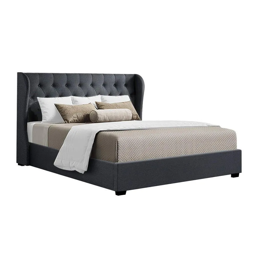 King Premium Package | Elouera Bed Charcoal, Luna Series Euro Top Mattress (Medium Firm) & Bamboo Mattress Topper!