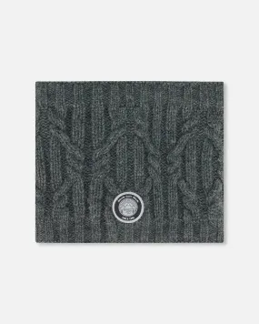 Knit Neckwarmer Dark Gray