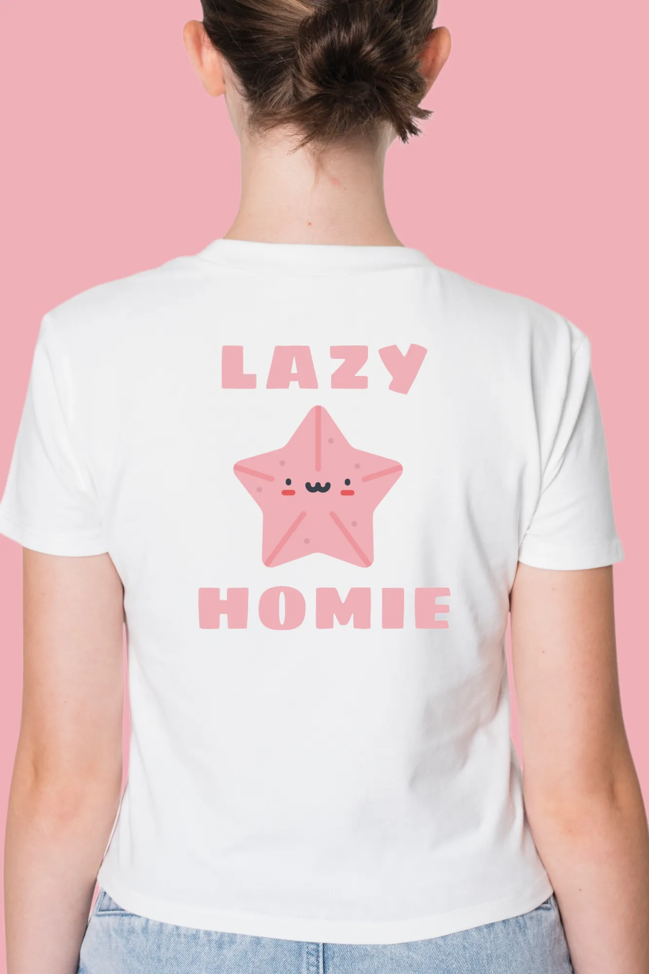 Lazy Homie Printed White Women's T-Shirt