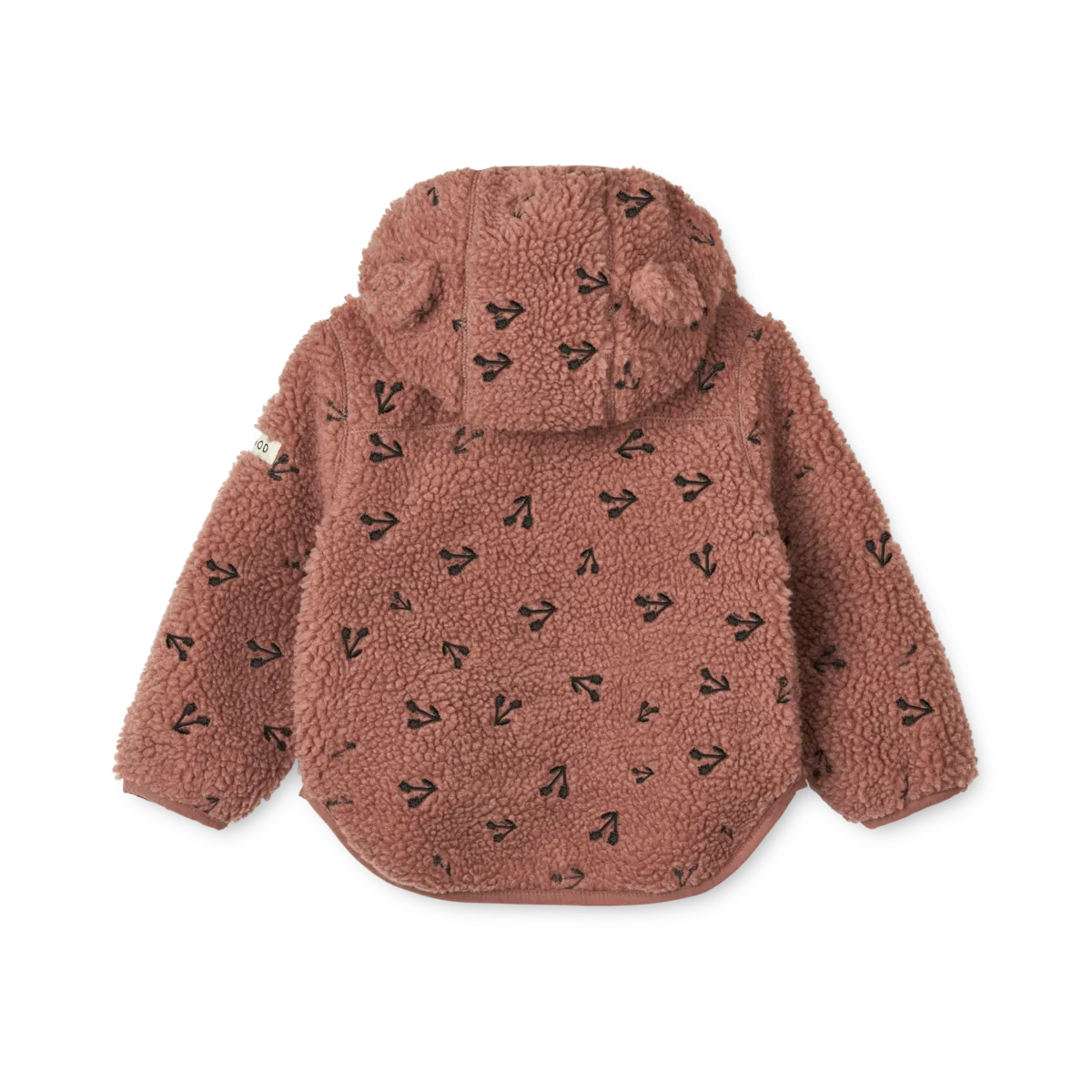 Liewood Mara Pile Jacket With Ears | Cherries /Dark rosetta