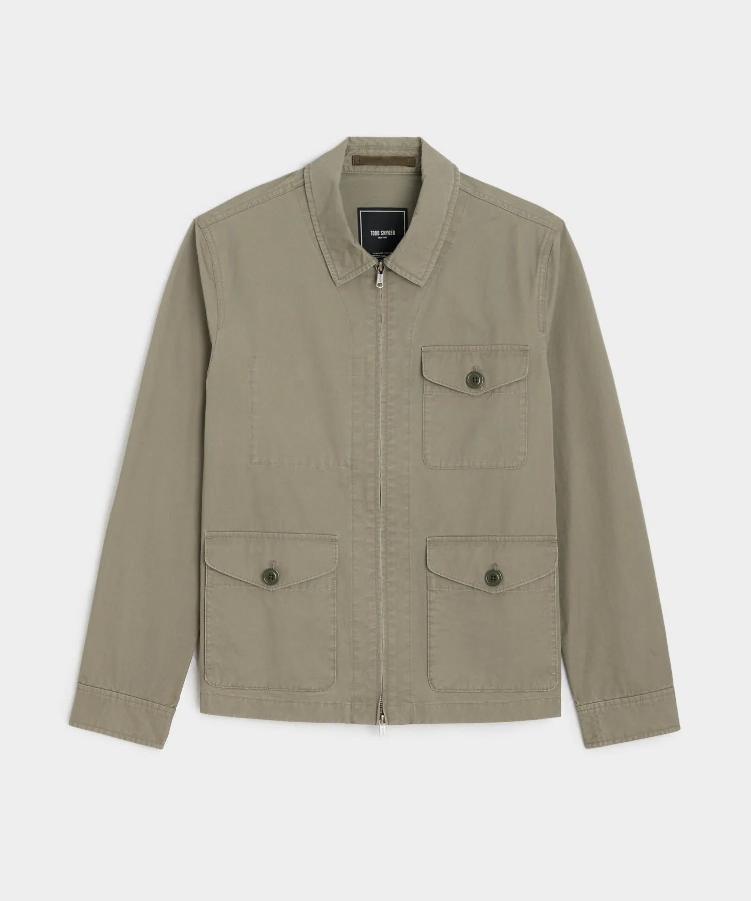 Lightweight Cotton Military Jacket in Faded Surplus