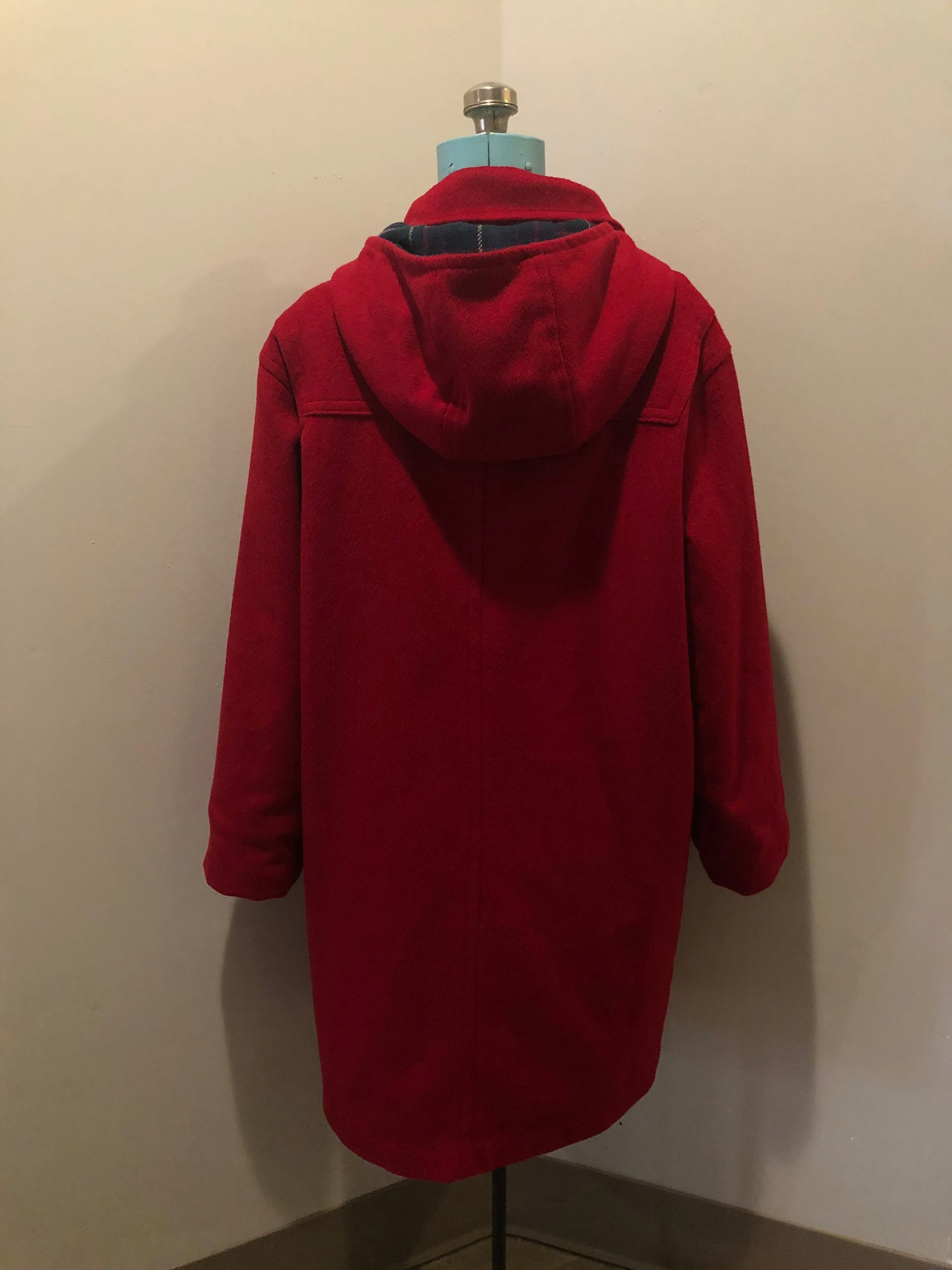 LL Bean Red Wool Duffle Coat, Made in USA SOLD